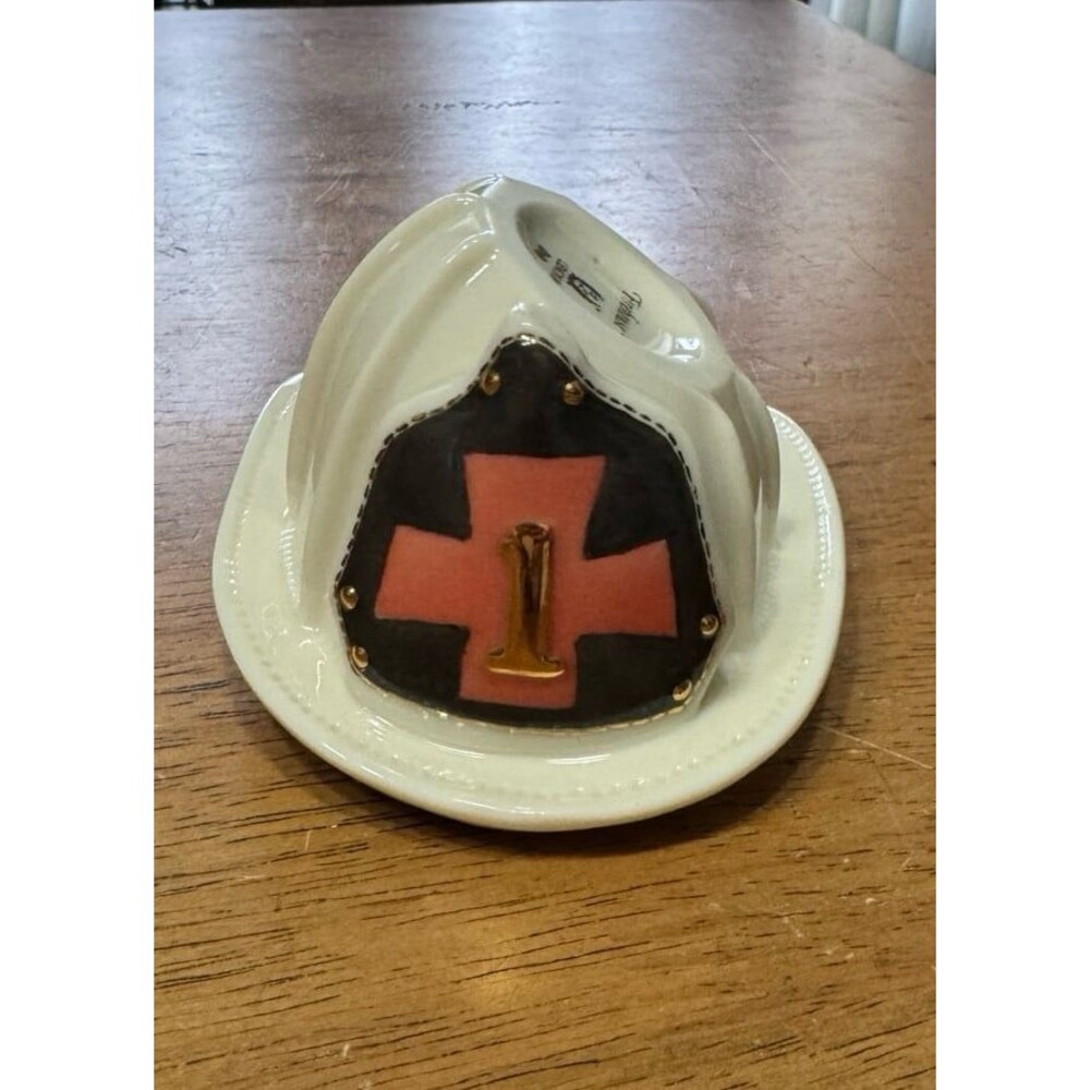 REPLACEMENT LENOX FiREHOUSE FUN FiREMAN's HAT PORCELAiN SCULPTURE
